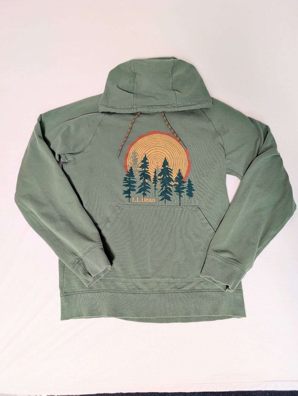 LL.Bean Green Lightweight Hoodie